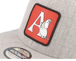 Kids Moomin Alphabet - A Heather Grey Snapback - Moomin