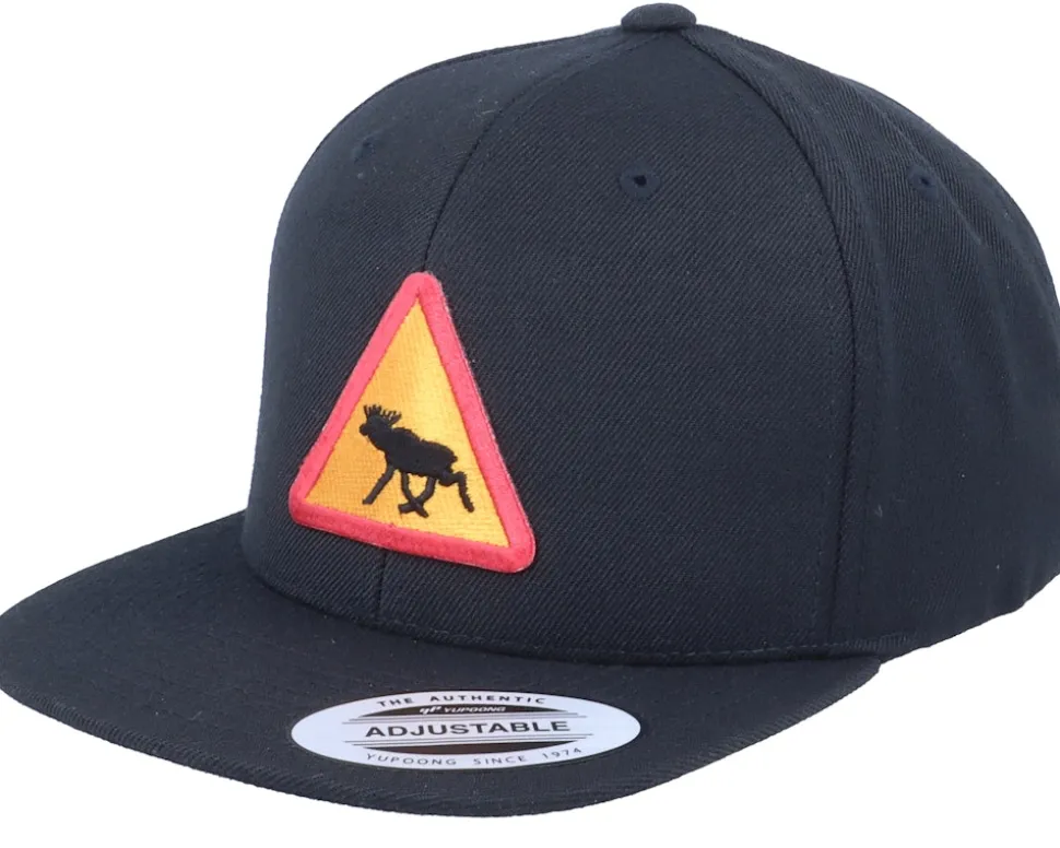 Kids Moose Patch Black Snapback - Kiddo Cap