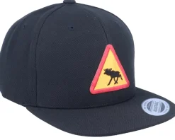 Kids Moose Patch Black Snapback - Kiddo Cap