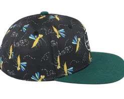 Kids Mosquito Black/Dark Green Snapback - Headster