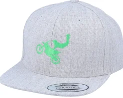Kids Motocross Heather Grey Snapback - Kiddo Cap