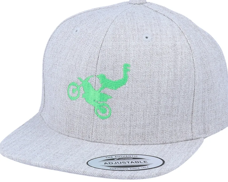 Kids Motocross Heather Grey Snapback - Kiddo Cap
