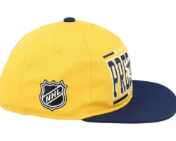 Kids Nashville Predators Logo Flatbrim Cap Gold/Navy Snapback - Outerstuff
