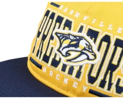 Kids Nashville Predators Logo Flatbrim Cap Gold/Navy Snapback - Outerstuff