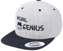 Kids Natural Genious Heather Grey/Black Snapback - Kiddo Cap