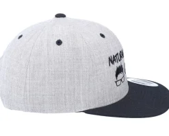 Kids Natural Genious Heather Grey/Black Snapback - Kiddo Cap