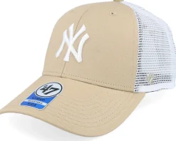 Kids New York Yankees Branson Mvp Khaki/White Trucker - 47 Brand