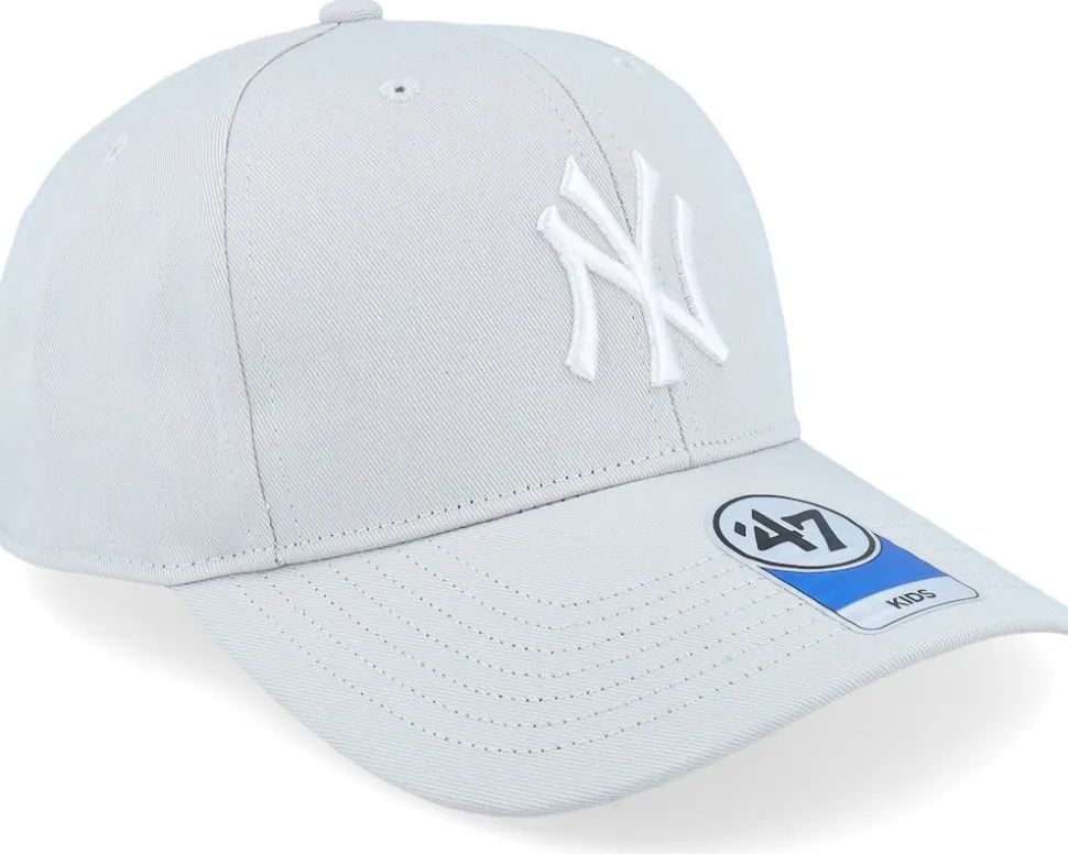 Kids New York Yankees Raised Basic Mvp Grey Adjustable - 47 Brand