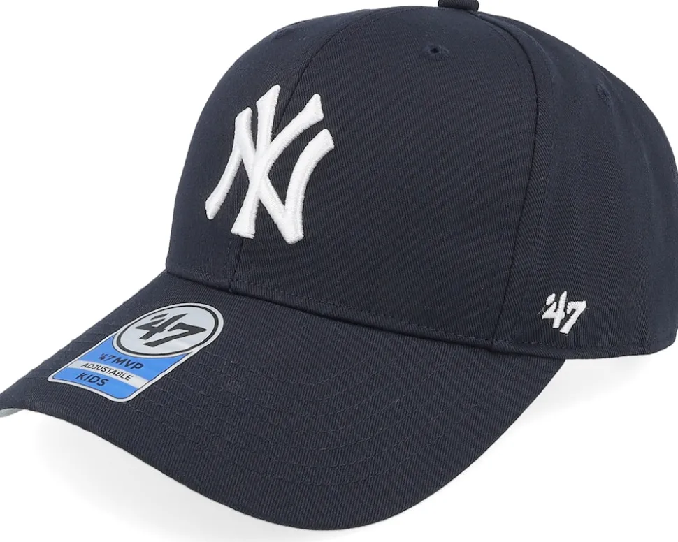 Kids New York Yankees Raised Basic Mvp Navy Adjustable - 47 Brand