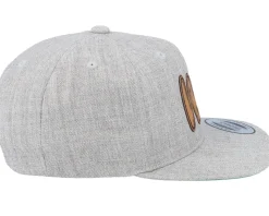 Kids Nils Engraved Patch Heather Grey Snapback - Kiddo Cap