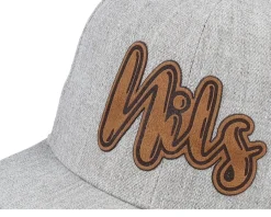 Kids Nils Engraved Patch Heather Grey Snapback - Kiddo Cap
