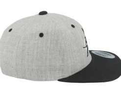 Kids Ninja Rabbit Heather Grey/Black Snapback - Kiddo Cap