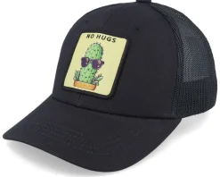 Kids No Hugs Cactus Dark Black Trucker - Kiddo Cap