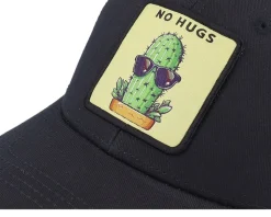 Kids No Hugs Cactus Dark Black Trucker - Kiddo Cap
