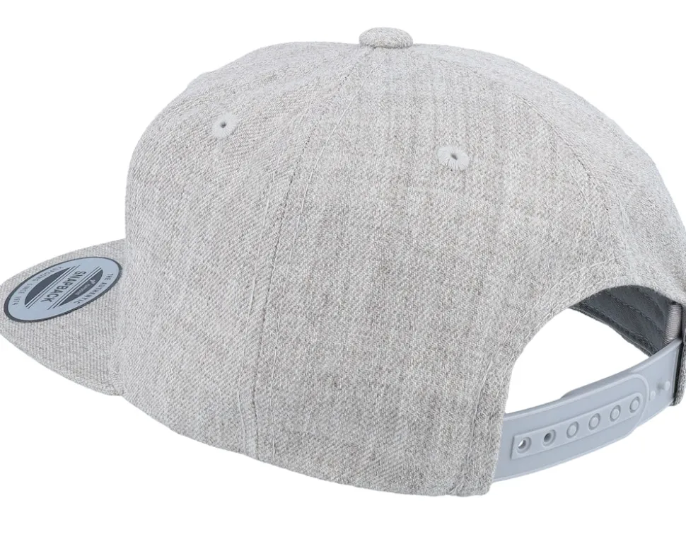 Kids Noah Engraved Patch Heather Grey Snapback - Kiddo Cap