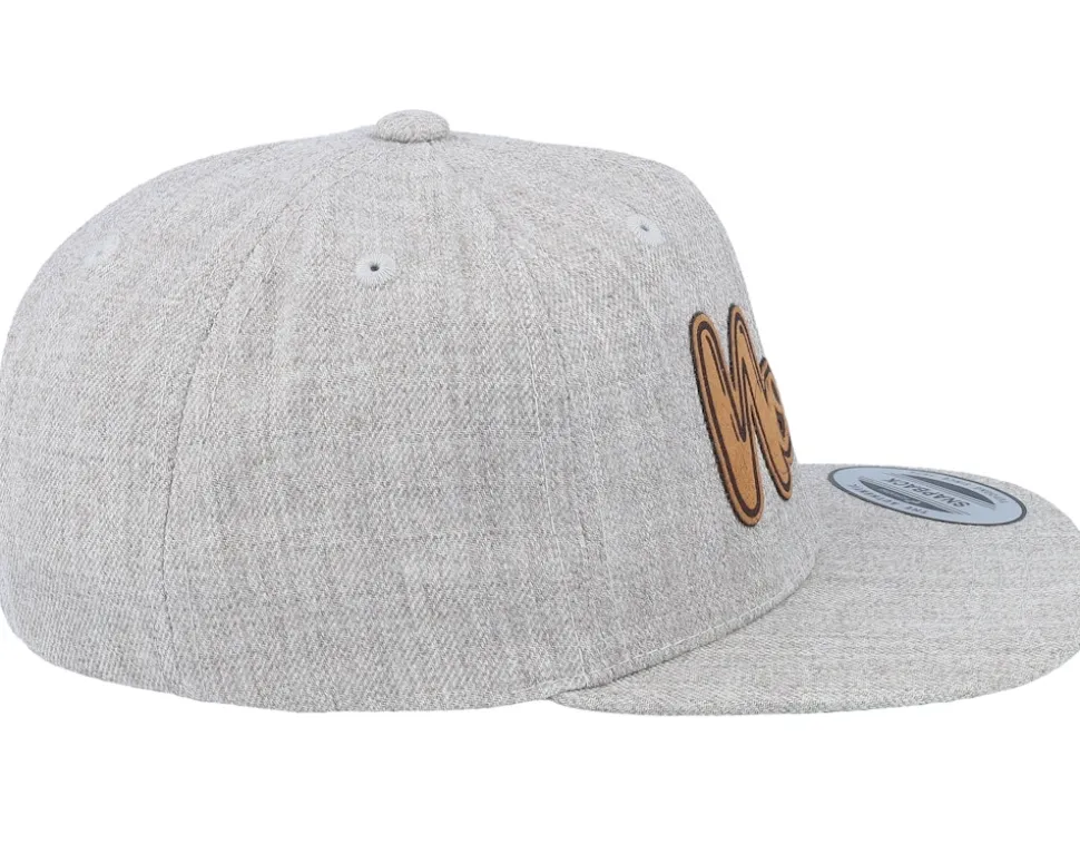 Kids Noah Engraved Patch Heather Grey Snapback - Kiddo Cap