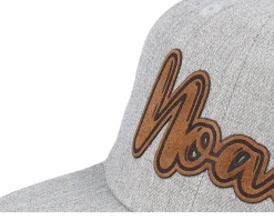 Kids Noah Engraved Patch Heather Grey Snapback - Kiddo Cap