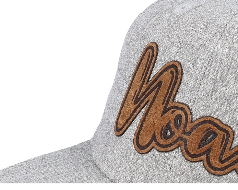 Kids Noah Engraved Patch Heather Grey Snapback - Kiddo Cap