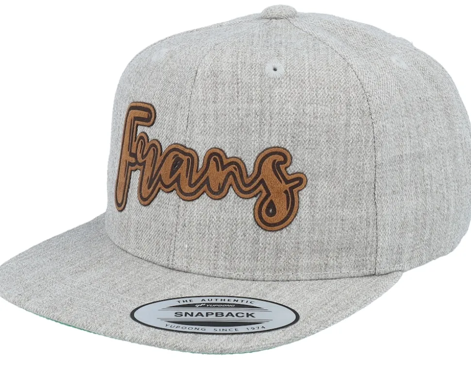 Kids Noah Engraved Patch Heather Grey Snapback - Kiddo Cap