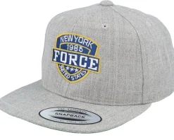 Kids Ny Blue Force Heather Grey Snapback - Kiddo Cap
