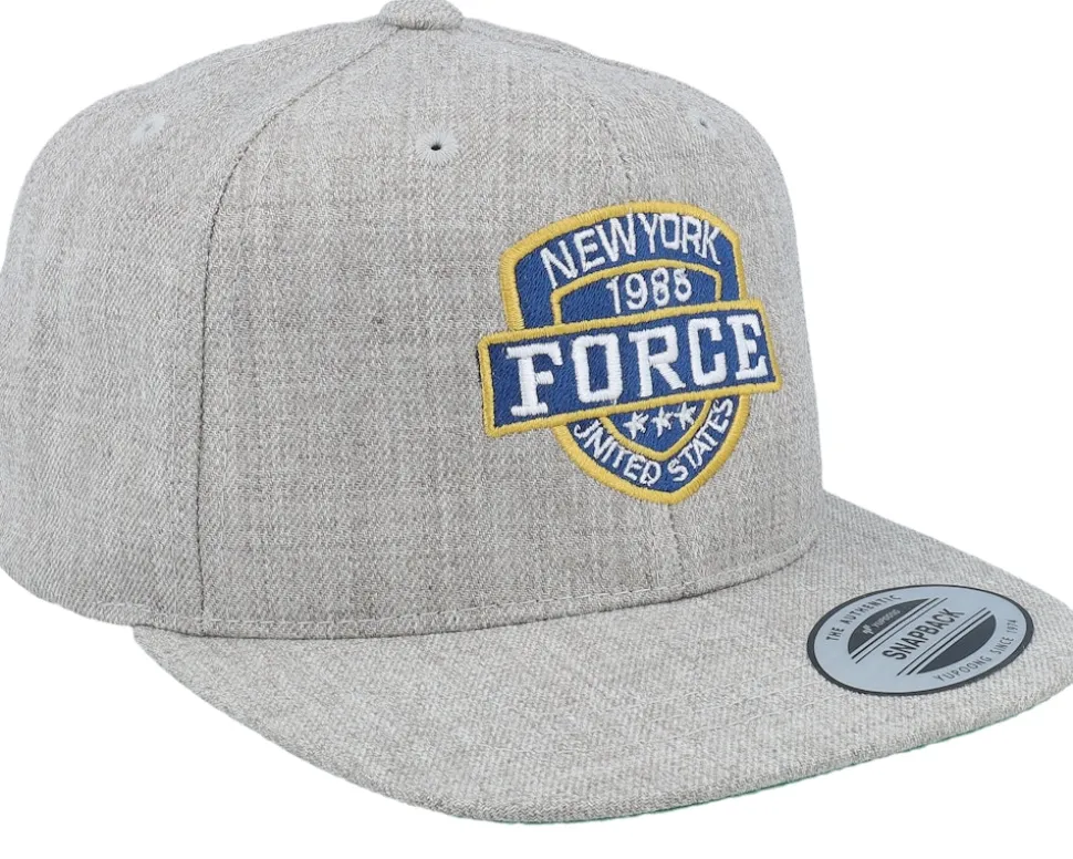 Kids Ny Blue Force Heather Grey Snapback - Kiddo Cap