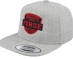 Kids Ny Red Force Heather Grey Snapback - Kiddo Cap