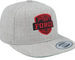 Kids Ny Red Force Heather Grey Snapback - Kiddo Cap