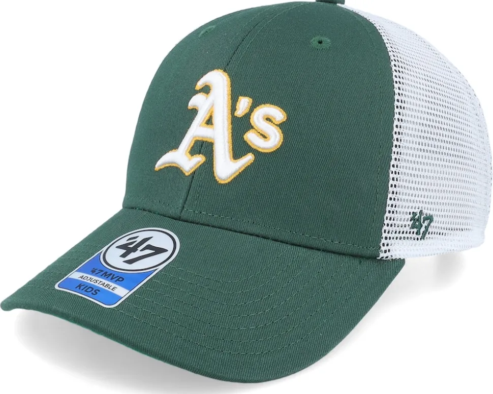 Kids Oakland Athletics Branson Mvp Dark Green/White Trucker - 47 Brand