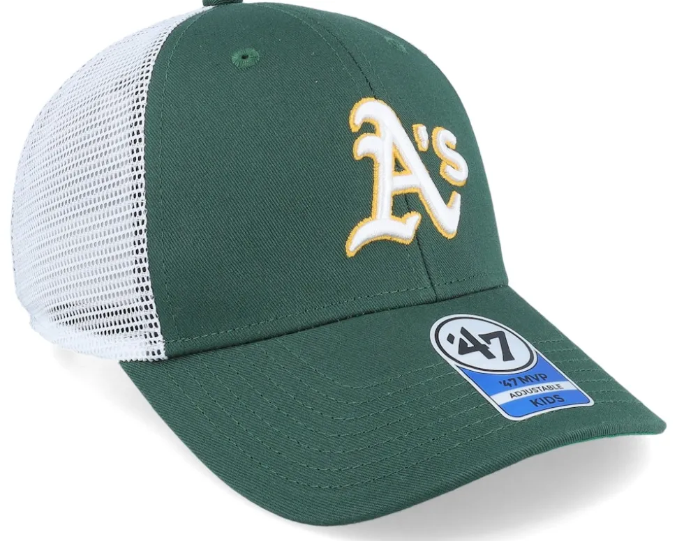 Kids Oakland Athletics Branson Mvp Dark Green/White Trucker - 47 Brand
