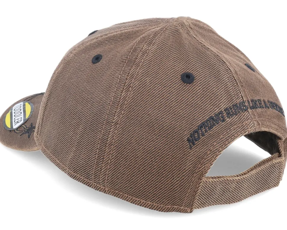 Kids Oilskin Cap Brown Adjustable - John Deere