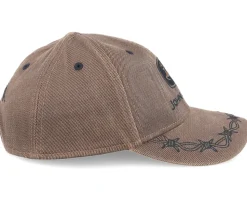 Kids Oilskin Cap Brown Adjustable - John Deere