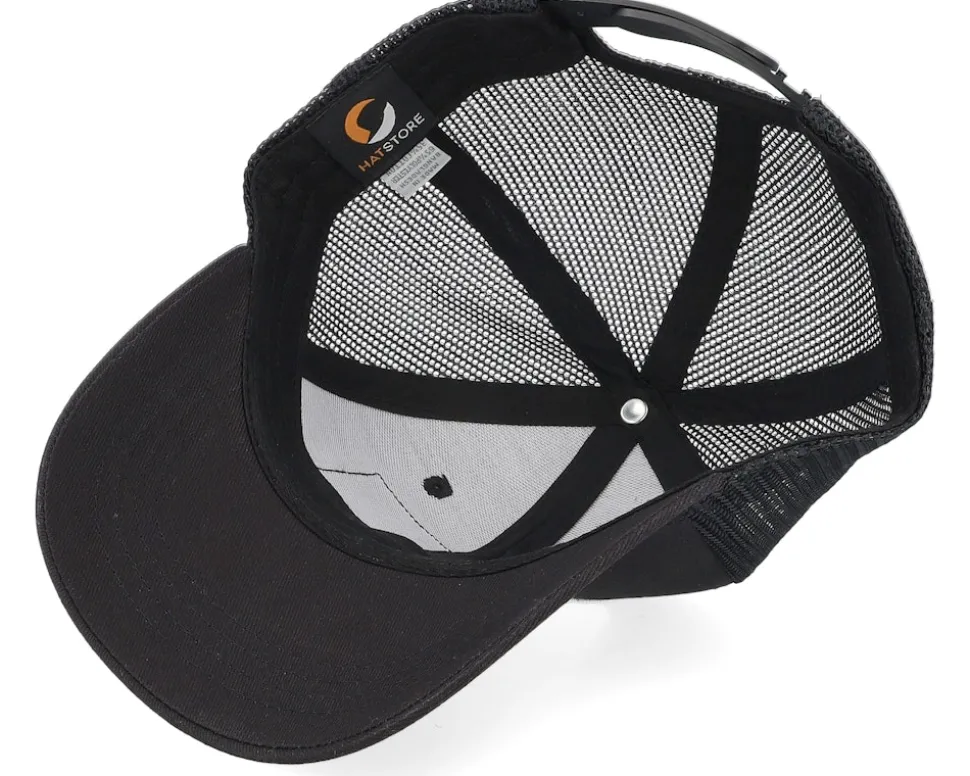 Kids Old Tractor Big Patch Black Trucker - Kiddo Cap