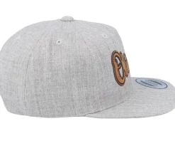 Kids Oliver Engraved Patch Heather Grey Snapback - Kiddo Cap