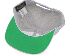 Kids Oliver Engraved Patch Heather Grey Snapback - Kiddo Cap