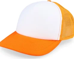 Kids Orange/White Vintage Foam Trucker - Beechfield