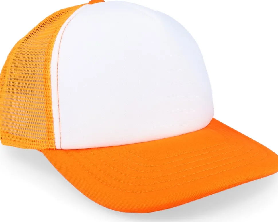 Kids Orange/White Vintage Foam Trucker - Beechfield