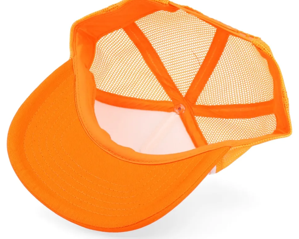 Kids Orange/White Vintage Foam Trucker - Beechfield