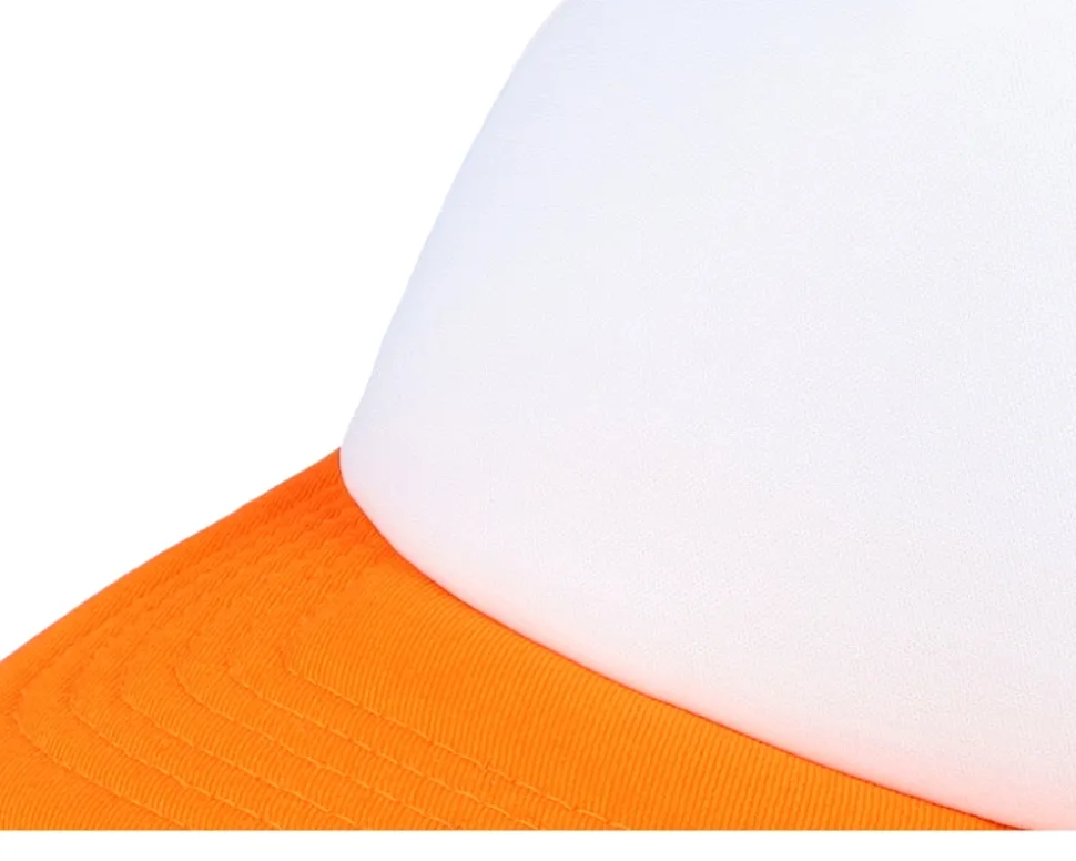Kids Orange/White Vintage Foam Trucker - Beechfield