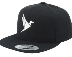 Kids Origami Paper Bird Black Snapback - Kiddo Cap