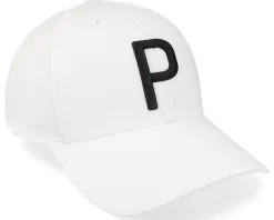 Kids P Cap White Glow/Black Adjustable - Puma