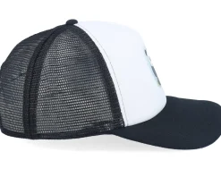 Kids Panda Bear Black/White Vintage Foam Trucker - Kiddo Cap