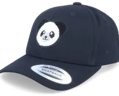 Kids Panda Chenille Patch Black Adjustable - Kiddo Cap