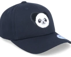 Kids Panda Chenille Patch Black Adjustable - Kiddo Cap