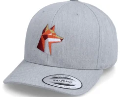 Kids Paper Fox Heather Grey Adjustable - Kiddo Cap