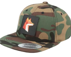 Kids Paper Fox Patch Camo Snapback - Kiddo Cap