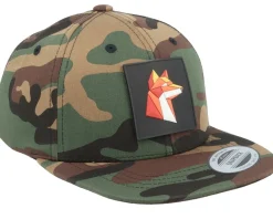 Kids Paper Fox Patch Camo Snapback - Kiddo Cap