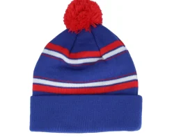 Kids Philadelphia 76ers Jacquard Cuffed Knit Blue Pom - Outerstuff