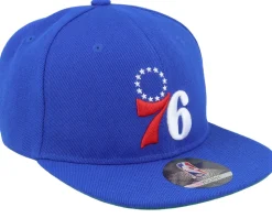 Kids Philadelphia 76ers Logo Flatbrim Blue Snapback - Outerstuff