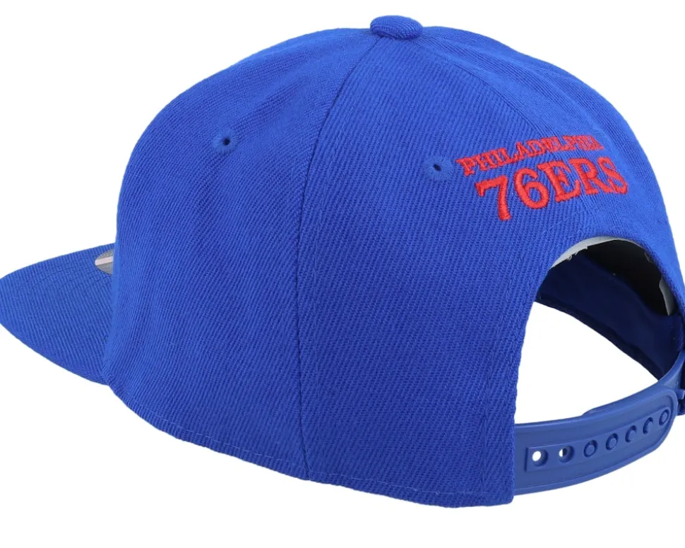 Kids Philadelphia 76ers Logo Flatbrim Blue Snapback - Outerstuff