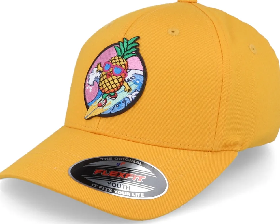 Kids Pineapple Surfer Summer Yellow Flexfit - Kiddo Cap